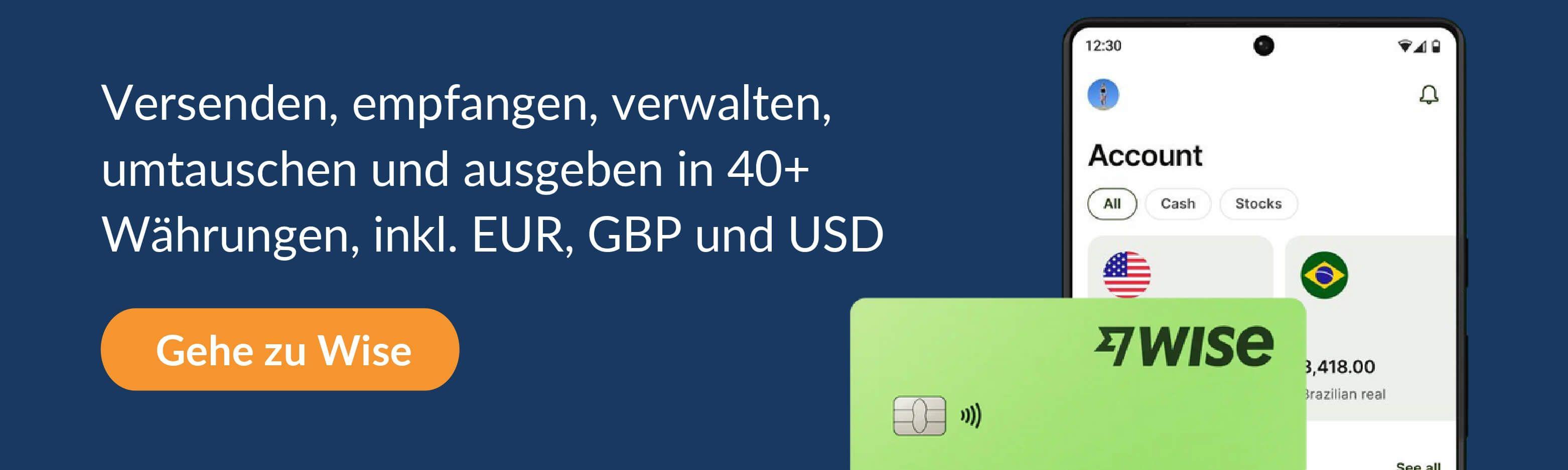 Wise Account Vorteile und Features